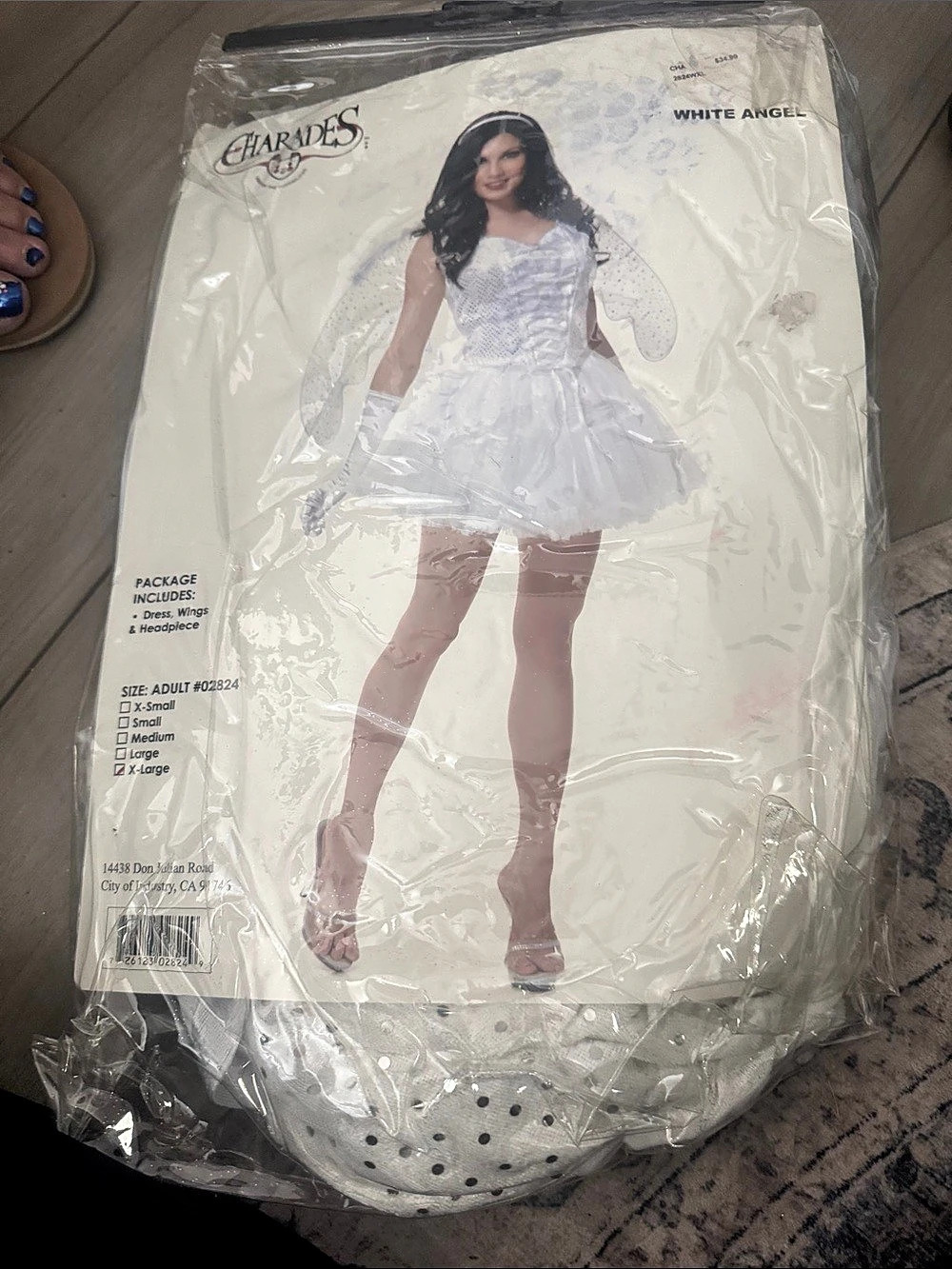 Charades White Angel Costume White Adult XL